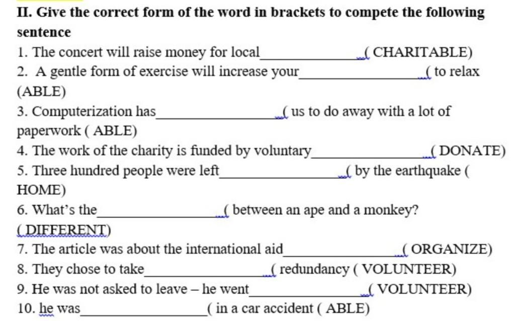 Trả Lời Câu Hỏi Tiếng Anh: "All the Money Raised by the Concert Will Go To?"